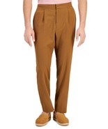 Alfani Dress Pants Men&#39;s 34x30 Timber Brown Classic-Fit Textured Seersucker - $503.09 MXN
