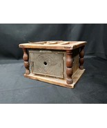 ANTIQUE PRIMITIVE 1800s Heart Punched Tin Carriage Buggy Foot Coal Warme... - €68,99 EUR