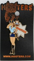 HOOTERS SEXY COP POLICE OFFICER GIRL WITH BADGE &amp; HOOTIE LAPEL PIN - $14.99