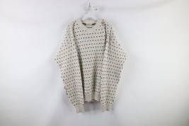 Vintage 90s Streetwear Mens XLT Chunky Knit Geometric Cosby Dad Crewneck Sweater - £42.80 GBP