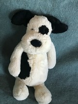 JellyCat Plush Black &amp; Cream Super Soft Plush Puppy Dog Floppy Stuffed Animal –  - £9.08 GBP