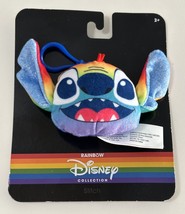 Disney Rainbow Pride Collection Plush Stitch Keychain - £7.91 GBP