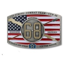 USS NIMITZ 68 3&quot; BELT BUCKLE - $49.99