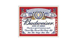 Budweiser Beer Vintage Logo Poster Print on Metal Sign 12x8in Old New N - €21,35 EUR