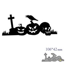 Halloween Pumpkin Skull Metal Cutting Dies Decoration Scrapbook Card Craft - £8.94 GBP