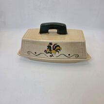 Metlox Poppytrail Rooster Butter Dish Vintage Stoneware Farmhouse Kitche... - $270.38 MXN
