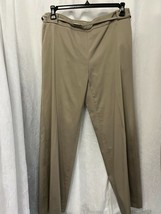 Max Mara Women&#39;s Pants Khaki Shimmer Size 14 - £39.56 GBP