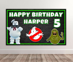 2 X GHOSTBUSTERS Personalised Birthday Backdrop - Ghostbusers 40 x 24 Inches - $18.29
