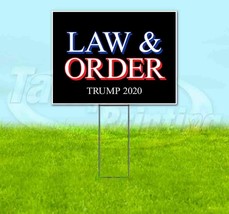 Trump Law And Order 18x24 Yard Sign With Stake Corrugated Bandit Maga - $26.77+