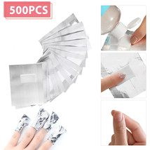 500Pcs Aluminium Foil Nail Wraps Art Soak Off Gel Polish Remover Cleaner... - £23.58 GBP