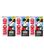 Band Aid Adhesive Bandages Disneys Mickey Mouse 20 Count 3 Pack - £10.78 GBP