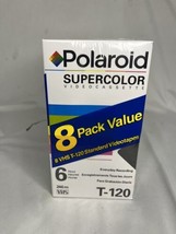 8 Pack Polaroid T-120 Supercolor Vhs Cassette Tapes - £18.79 GBP