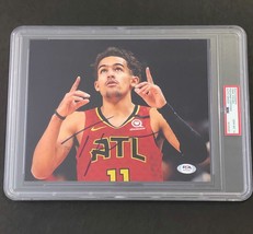 Trae Young Signed 8x10 Photo PSA Encapsulated Auto 10 Gem Mint Hawks - £399.66 GBP