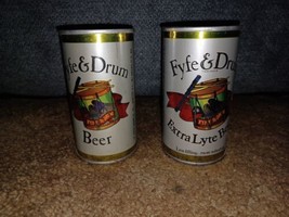 2 Fyfe &amp; Drum Beer Cans Extra Lyte 12 Oz Vintage VTG Empty Used Man Cave... - $14.84