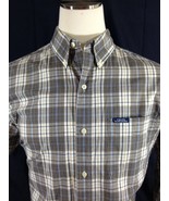 Chaps By Ralph Lauren Mens Long Sleeve Button Down Shirt Brown Size Medium - £13.40 GBP