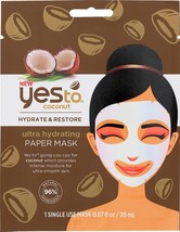 Yes to Coconut Ultra Hydrating Paper Mask, 0.67 Fl Oz 1 Pack - £3.93 GBP