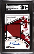 2023 Panini Immaculate Collegiate Marvin Mims Jr. RC Auto Ruby Patch 11/65 SGC 9 - £106.65 GBP