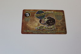 $5 World of Games Pre-Paid Phone Card Unused Collectible Series 08001 - $10.99