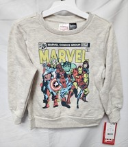 Toddler Boys&#39; Marvel Solid Pullover Sweatshirt - Oatmeal 3T - £7.98 GBP