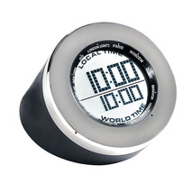 Seth Thomas World Time Multifunction Clock in Black and Silver - $45.05