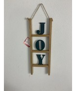 Holiday Style Christmas JOY Ladder Home Decor Wall Hanging Tree Green Br... - £15.33 GBP
