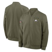 Mens Steelers Salute to Service 2025 Sideline Full-zip Bomber Jacket - O... - €86,29 EUR