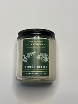 NEW Bath &amp; Body Works Aromatherapy Stress Relief Candle Eucalyptus &amp; Spe... - $14.83