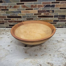 Vintage Wooden Dough Bowl, Segmented Hand Made 12&quot; - £41.70 GBP