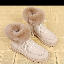 Classic Women&#39;s Snow Boots Warm Winter Shoes Women&#39;s Ankle Boots Black Khaki Got - £44.69 GBP