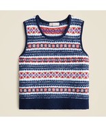 NWT J. CREW Fair Isle sweater shell in boiled wool blend size small Fall... - €64,20 EUR