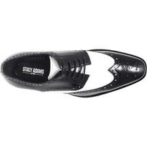 25092-111 Stacy Adams Tinsley Wingtip Oxford Men's Shoes Black White Lace Up image 3