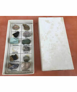 Vintage 12 Rock &amp; Mineral Collection Boxed Set Geo Science Merles Rock Box - $48.99