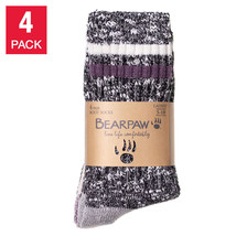 Ladies&#39; BearPaw Boot Socks, 1614698 Blue or Black 4 Pairs PK New Size 5-10 - £16.02 GBP