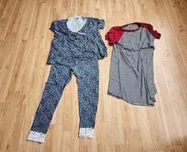 Lot of 2 Maternity Pajamas Size L &amp; M of Various Brands Colors Styles and Length - £9.59 GBP