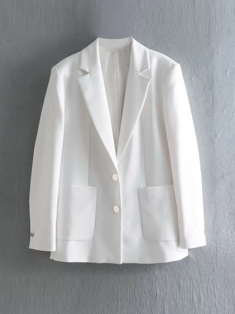 Kumsvag  Summer Women Casual Blazers Coats Suit White Single Breasted Loose Fema - £117.57 GBP
