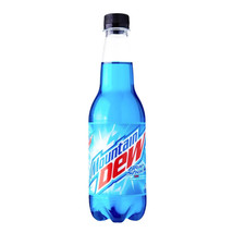 4 Bottles of Mountain Dew Mtn Dew Blue Shock Soda Soft Drink 400ml Each - £34.69 GBP
