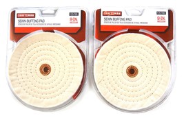 2 CRAFTSMAN 8&quot; SEWN BUFFING WHEEL PAD MEDIUM 5/8&quot; ARBOR BENCH GRINDER 93... - $54.99