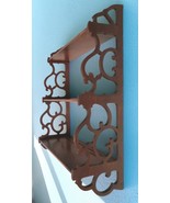 1930&#39;s Chippendale Mahogany 3 Tier Fretwork Wall Shelf 23x16&quot; Edwardian ... - $339.19 CAD