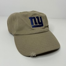New York Giants NFL Football Hat Baseball Cap Adjustable Beige Tan Dad S... - $17.87