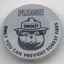 Smokey Bear Vintage Pin Button Pinback Only You Can Prevent Forest Fires - £10.27 GBP