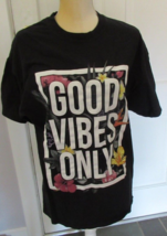 DOM It&#39;s About The Art &quot;Good Vibes Only&quot;  T-Shirt Black size XL - £4.62 GBP