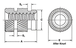 3000pc IUTB-0420 Ultrasonic/Heat Staking Inserts Thru-Hole Threaded Nuts PCB Nut image 5