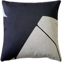 Boketto Charcoal Black Throw Pillow 19x19, with Polyfill Insert - £63.90 GBP