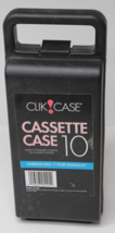 Vintage Clik Case Hard Side Plastic 10 Cassette Tape Storage Case Black - £13.23 GBP