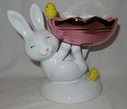 Bath &amp; Body Works Candle 3-Wick Holder SPRING/EASTER White Bunny Egg Chicks - £62.59 GBP