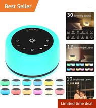 Soothing Sleep Sound Machine &amp; Night Light - 30 Sounds, 12 Colors for Al... - $42.52