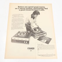 1972 Fisher High Fidelity Records Bankers Life Insurance Print Ad 10.5&quot; ... - $8.00