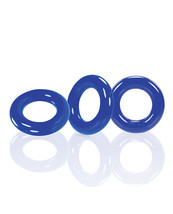 Oxballs Willy Rings - Blue Pack Of 3 - $9.19