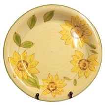 Gibson Designs Sunflowers Dinner Plate 10 ½” D Yellow Flower Green Leave... - $13.86
