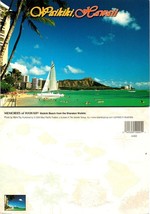 Hawaii Honolulu Waikiki Beach From Sheraton Waikiki Sail Boats VTG Postcard - £7.49 GBP